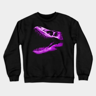 Dinosaur Skull Purple Crewneck Sweatshirt